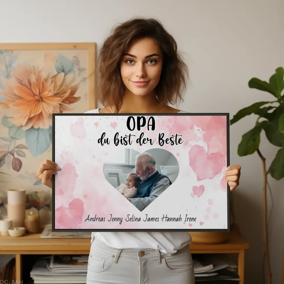 Personalisiertes Poster Opa du bist der Beste