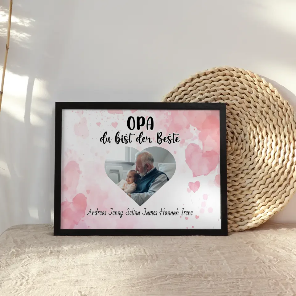 Personalisiertes Poster Opa du bist der Beste