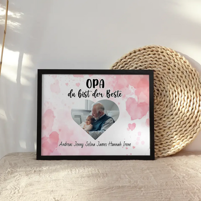 Personalisiertes Poster Opa du bist der Beste