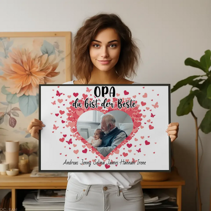 Opa Poster Personalisiert Opa du bist der Beste