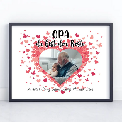 Opa Poster Personalisiert Opa du bist der Beste