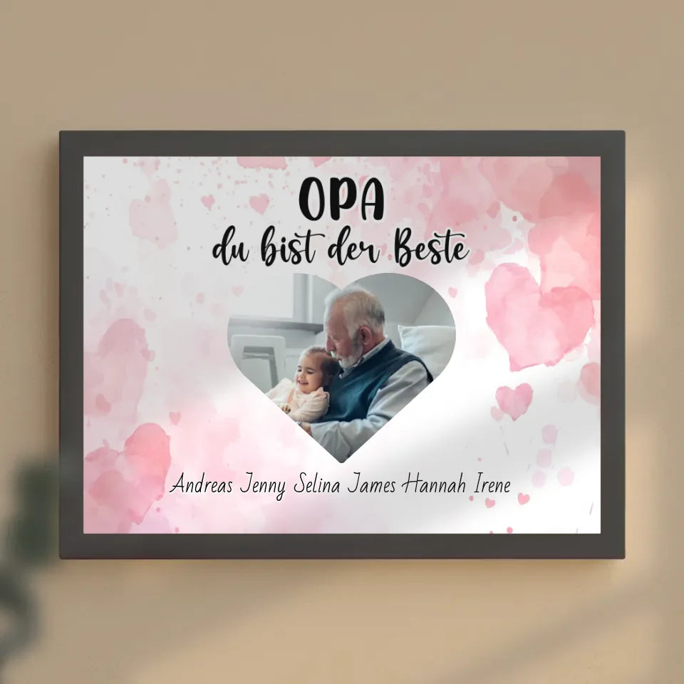 Personalisiertes Poster Opa du bist der Beste