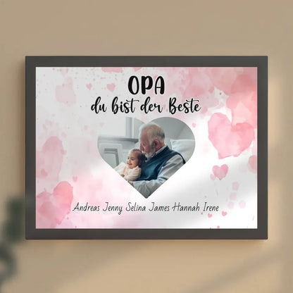 Personalisiertes Poster Opa du bist der Beste