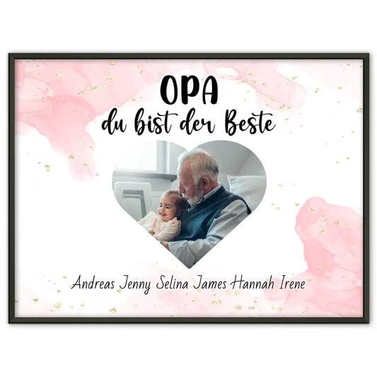 Personalisiertes Opa Poster Opa du bist der Beste