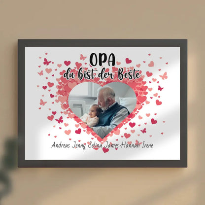 Opa Poster Personalisiert Opa du bist der Beste