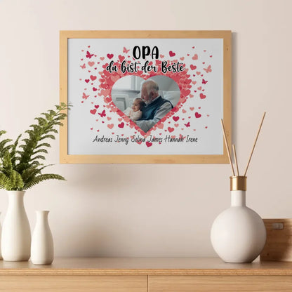 Opa Poster Personalisiert Opa du bist der Beste
