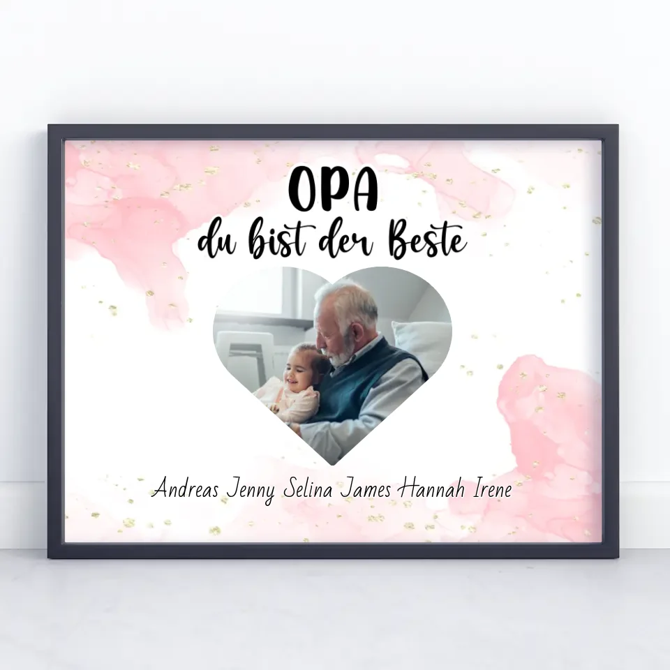 Personalisiertes Opa Poster Opa du bist der Beste