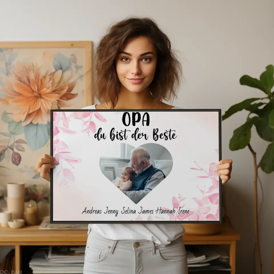 Opa Poster Opa du bist der Beste Personalisiert