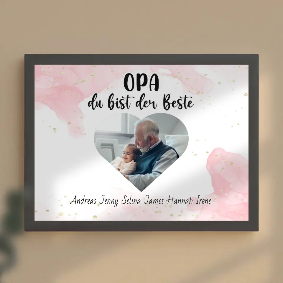 Personalisiertes Opa Poster Opa du bist der Beste