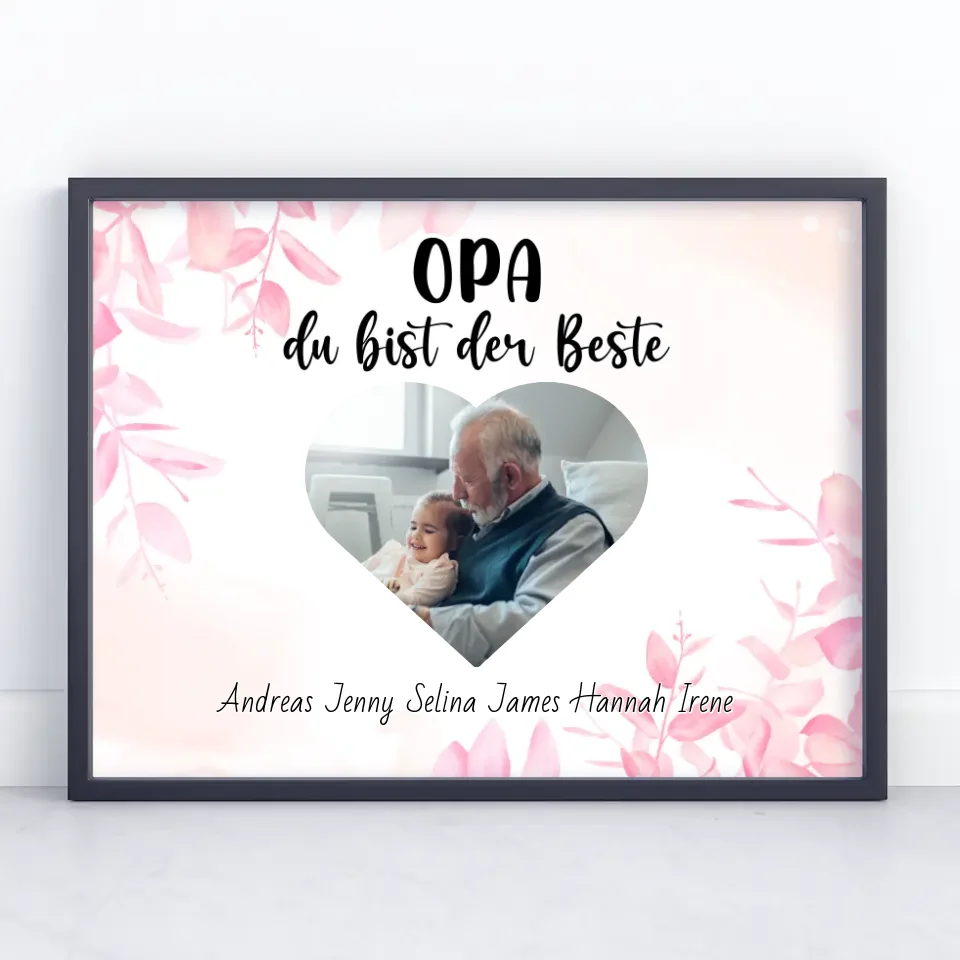 Opa Poster Opa du bist der Beste Personalisiert