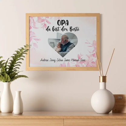 Opa Poster Opa du bist der Beste Personalisiert