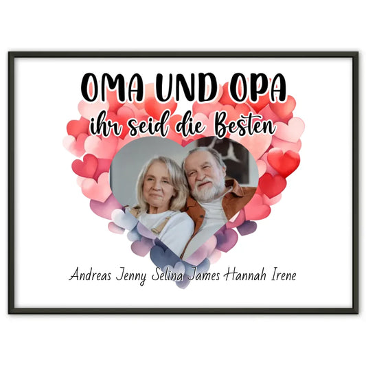 Poster Oma und Opa Ihr seid die Besten Personalisiert