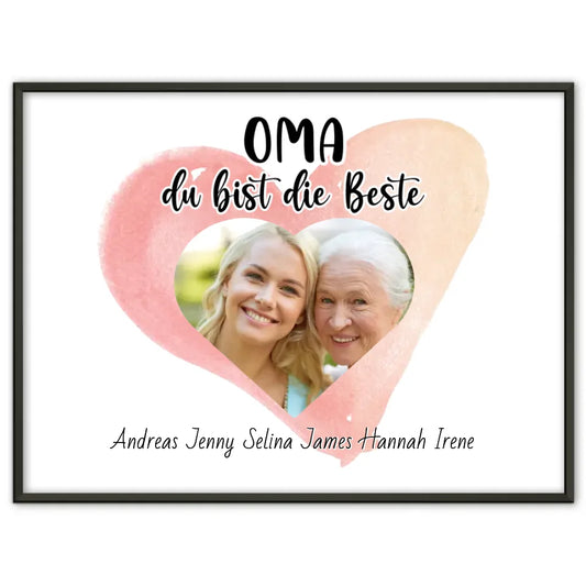 Poster für Oma du Bist die Beste Personalisiert