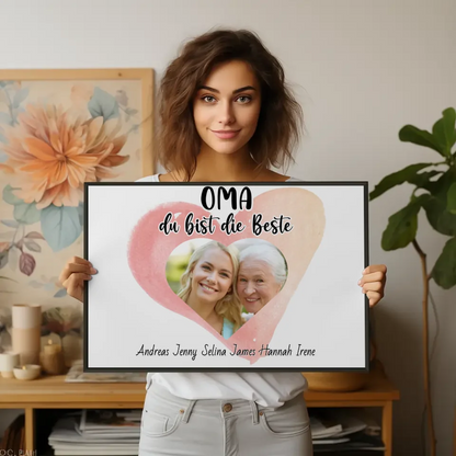 Poster für Oma du Bist die Beste Personalisiert