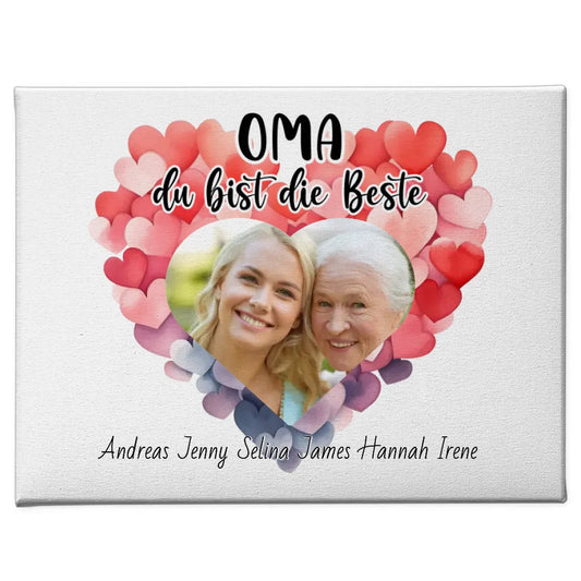 Leinwand Oma du Bist die Beste Personalisiert 1