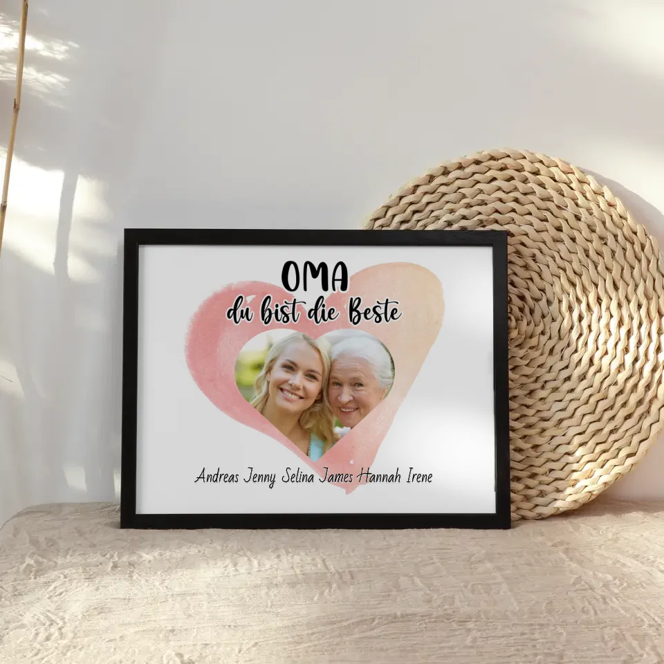 Poster für Oma du Bist die Beste Personalisiert