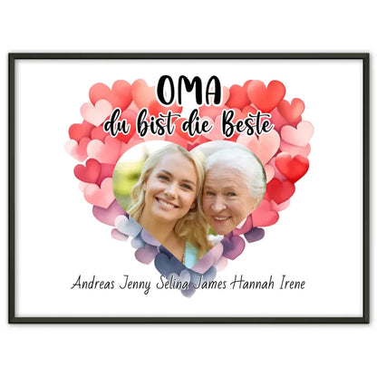 Poster Oma du Bist die Beste Personalisiert