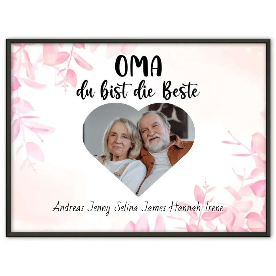 Oma Poster Oma du Bist die Beste Personalisiert