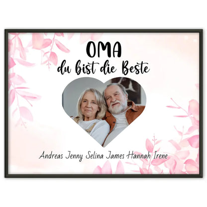 Oma Poster Oma du Bist die Beste Personalisiert