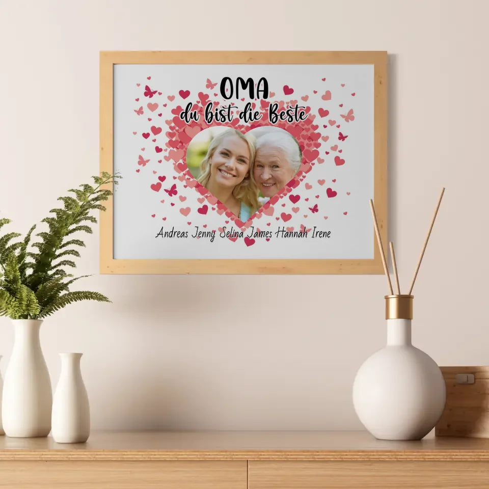 Oma Poster Personalisiert Oma du Bist die Beste