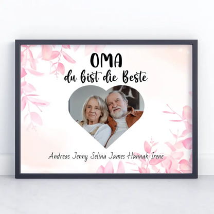 Oma Poster Oma du Bist die Beste Personalisiert