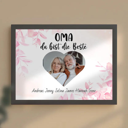 Oma Poster Oma du Bist die Beste Personalisiert