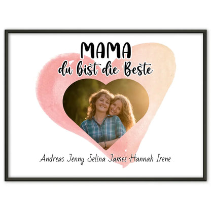 Poster für Mama du Bist die Beste Personalisiert