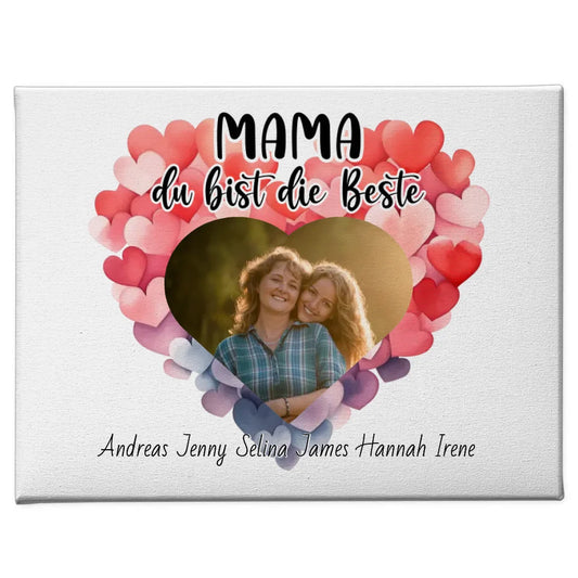 Leinwand Mama du Bist die Beste Personalisiert