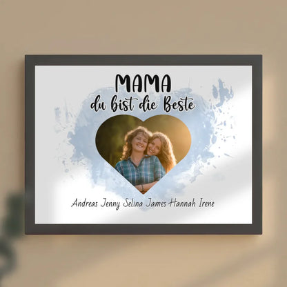 Poster mit Namen Mama du Bist die Beste Personalisiert