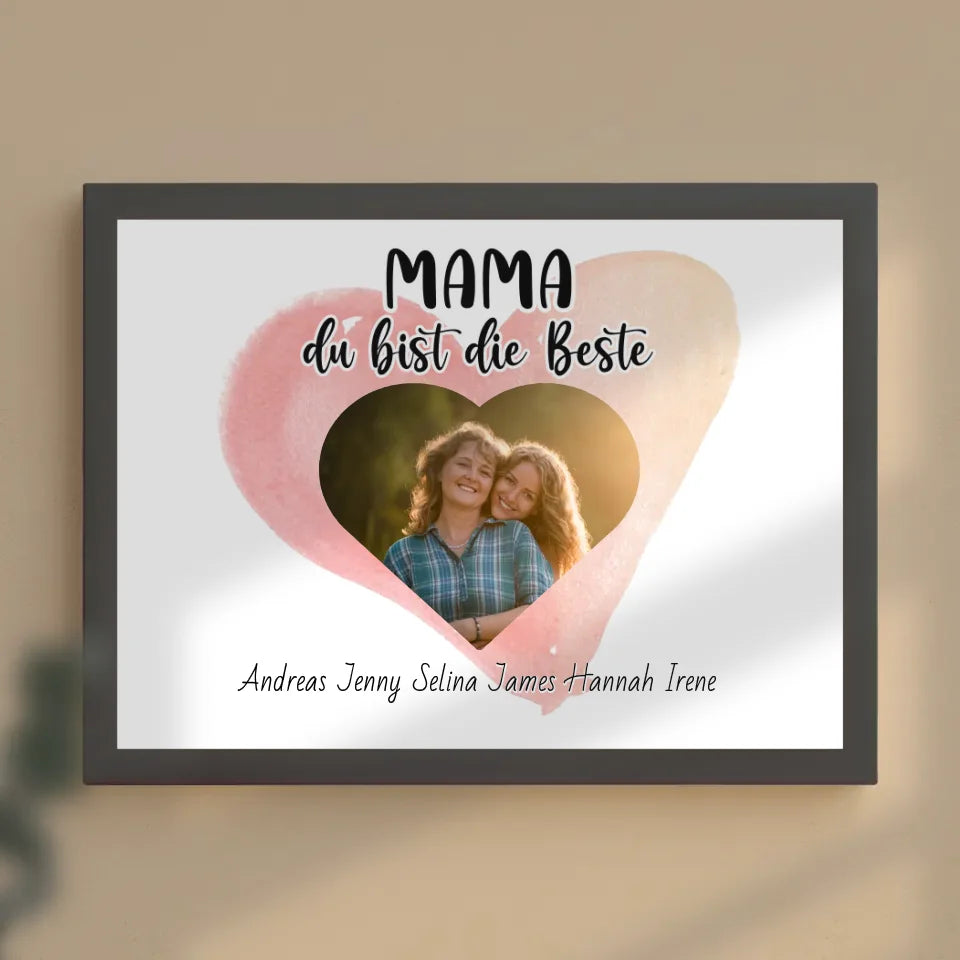 Poster für Mama du Bist die Beste Personalisiert