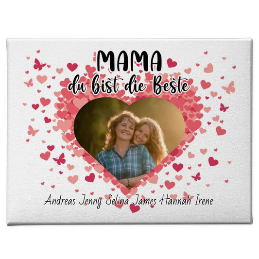 Mama Leinwand Personalisiert Mama du Bist die Beste