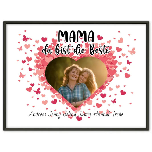 Mama Poster Personalisiert Mama du Bist die Beste