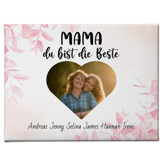 Mama Leinwand Mama du Bist die Beste Personalisiert