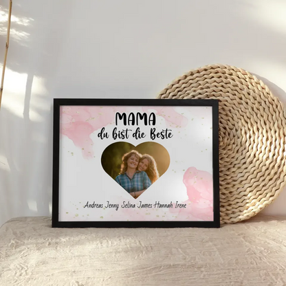 Personalisiertes Mama Poster Mama du Bist die Beste