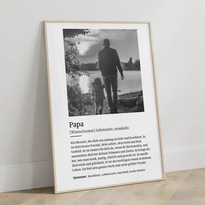 Personalisiertes Poster Definition Papa Mit Name und Foto