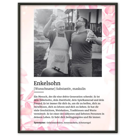 Poster personalisiert Definition Enkelsohn Mit Name