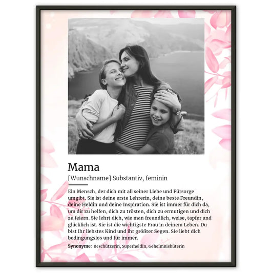 Poster personalisiert Definition Mama Mit Name