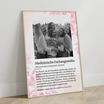 Poster personalisiert Definition Medizinische Fachangestellte Mit Name