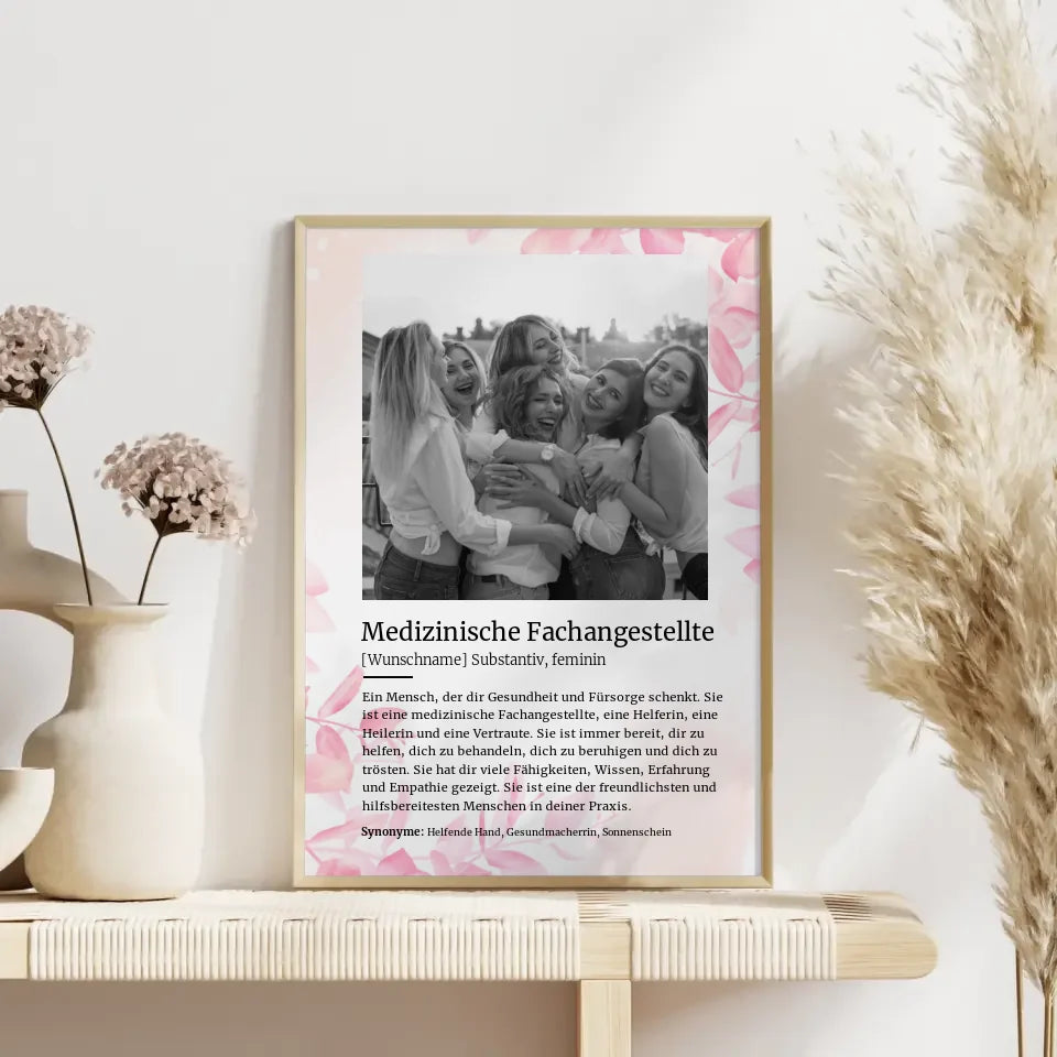 Poster personalisiert Definition Medizinische Fachangestellte Mit Name