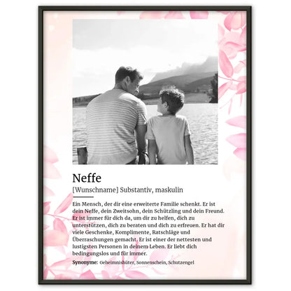 Poster personalisiert Definition Neffe Mit Name