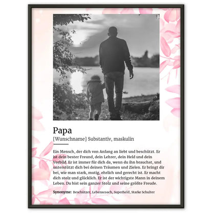 Poster personalisiert Definition Papa Mit Name