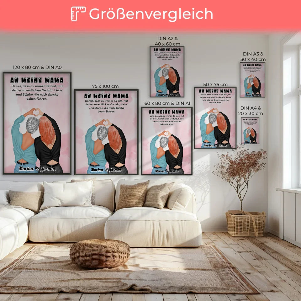 Mama Tochter Poster An Mama Danke dass du da bist Viele Optionen 7