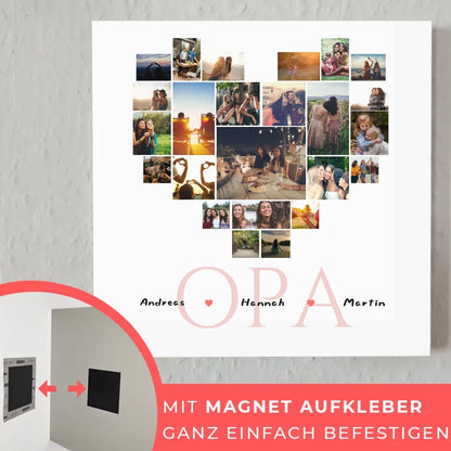 Fotoboard magnetisch Opa 24 Fotos & Namen