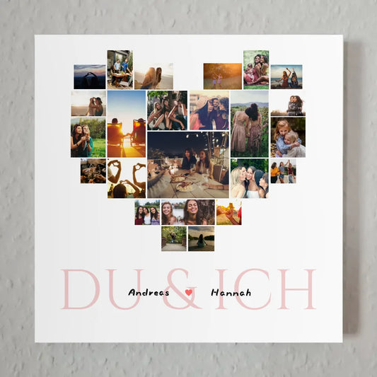 Magnetisches Fotoboard für Paare für Valentinstag 24 Fotos & Namen