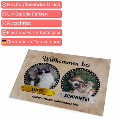 Personalisierte Haustier Fußmatte Willkommen Bei deinem Hund Namen