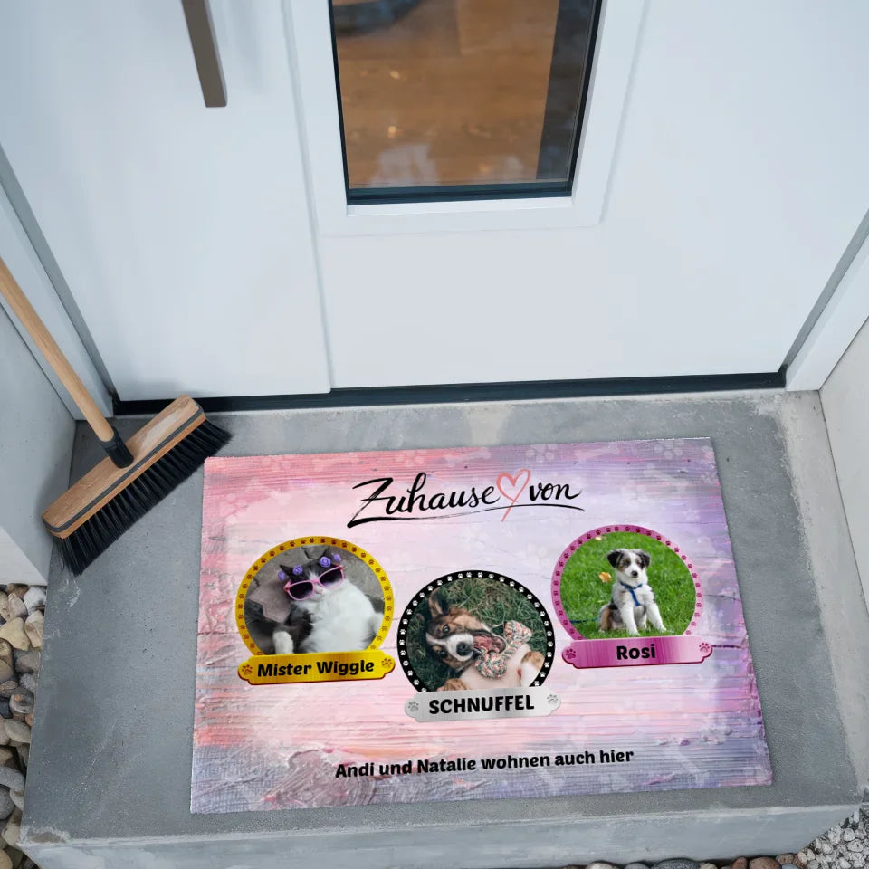 Personalisierte Haustier Fußmatte Zuhause von Hunden Selbst Gestalten