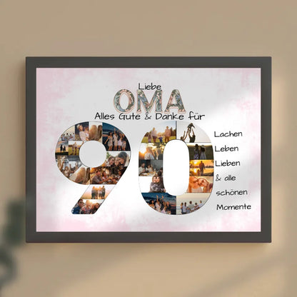 Personalisiertes Poster zum 90 Geburtstag für Oma Schöne Momente