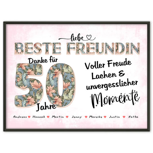 Beste Freundin Geschenk für 50 Geburtstag