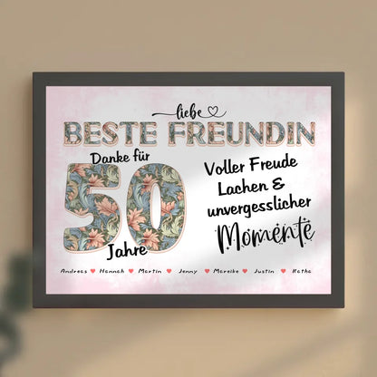 Beste Freundin Geschenk für 50 Geburtstag