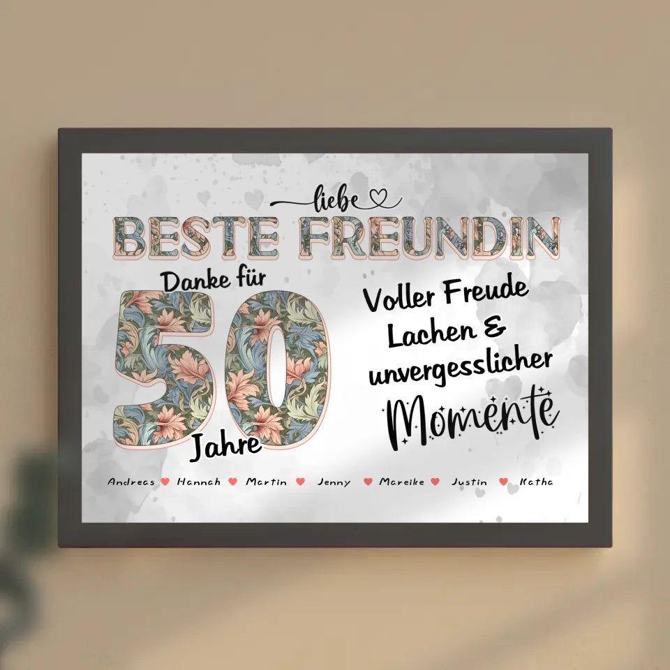 Beste Freundin Danke für Alles 30 Geburtstag Fotos und Namen